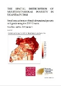 Cover: THE SPATIAL DISTRIBUTION OF MULTIDIMENSIONAL POVERTY IN UGANDA IN 2014 - Cardiff University School of Social Sciences