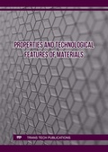 Cover: Properties and Technological Features of Materials - Trans Tech Publications Ltd
