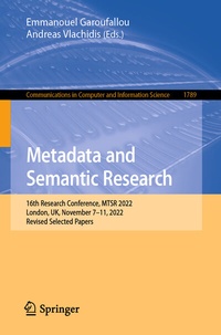 Abbildung von: Metadata and Semantic Research - Springer