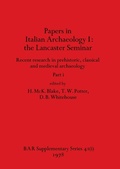 Cover: Papers in Italian Archaeology I - British Archaeological Reports Oxford Ltd