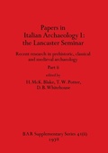 Cover: Papers in Italian Archaeology I - British Archaeological Reports Oxford Ltd