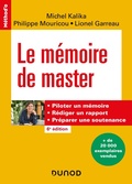 Cover: Le m&eacute;moire de master - 6e &eacute;d. - Dunod