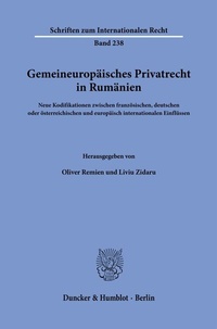 Abbildung von: Gemeineuropäisches Privatrecht in Rumänien. - Duncker & Humblot