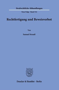Abbildung von: Rechtfertigung und Beweisverbot. - Duncker & Humblot