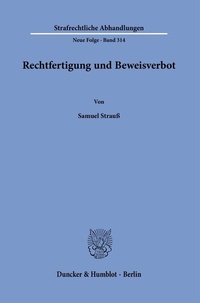 Abbildung von: Rechtfertigung und Beweisverbot. - Duncker & Humblot