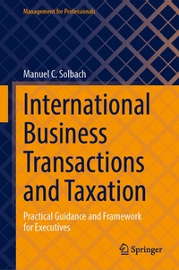 Abbildung von: International Business Transactions and Taxation - Springer