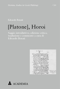 Abbildung von: [Platone], Horoi - Academia