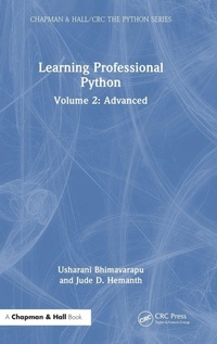 Enlarge image Cover: Learning Professional Python - Chapman & Hall/CRC