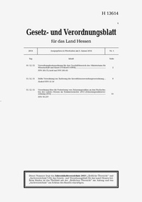 Abbildung von: Gesetz- und Verordnungsblatt für das Land Hessen - Bernecker