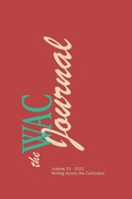 Cover: WAC Journal 33 (2022) - Parlor Press