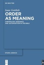 Cover: Order as Meaning - De Gruyter