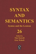 Cover: Syntax and the Lexicon - Elsevier