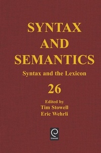 Abbildung von: Syntax and the Lexicon - Elsevier
