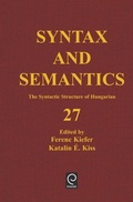 Cover: The Syntactic Structure of Hungarian - Elsevier