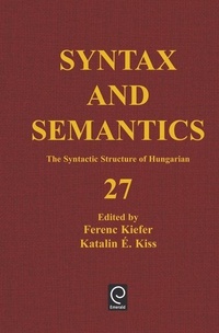 Enlarge image Cover: The Syntactic Structure of Hungarian - Elsevier
