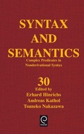 Cover: Complex Predicates in Nonderivational Syntax - Elsevier