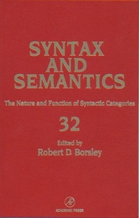 Enlarge image Cover: The Nature and Function of Syntactic Categories - Elsevier