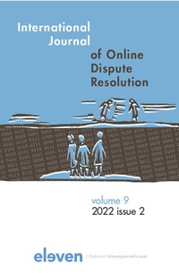 Abbildung von: International Journal of Online Dispute Resolution - Eleven International Publishing