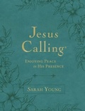Cover: Jesus Calling, Large Text Teal Leathersoft, with Full Scriptures - Thomas Nelson Publishers