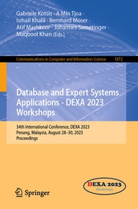 Enlarge image Cover: Database and Expert Systems Applications - DEXA 2023 Workshops - Springer