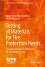 Cover: Testing of Materials for Fire Protection Needs - Springer
