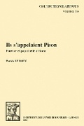 Cover: Ils s'appelaient Pison - Peeters Publishers