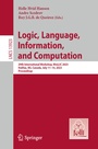 Cover: Logic, Language, Information, and Computation - Springer