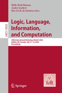 Enlarge image Cover: Logic, Language, Information, and Computation - Springer