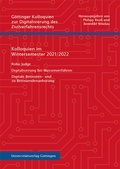 Cover: Kolloquien im Wintersemester 2021/2022 - Universit&auml;tsverlag G&ouml;ttingen