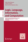 Cover: Logic, Language, Information, and Computation - Springer
