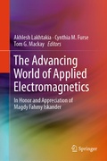 Cover: The Advancing World of Applied Electromagnetics - Springer