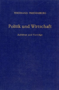 Abbildung von: Politik und Wirtschaft. - Duncker & Humblot