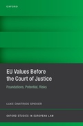 Cover: EU Values Before the Court of Justice - OUP eBook
