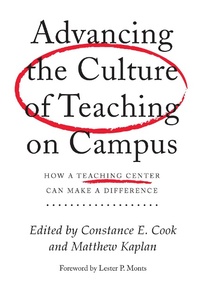 Enlarge image Cover: Advancing the Culture of Teaching on Campus - Routledge