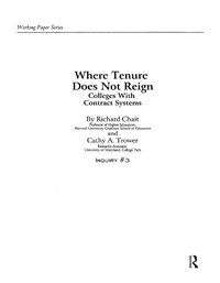 Enlarge image Cover: Where Tenure Does Not Reign - Routledge