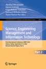 Cover: Science, Engineering Management and Information Technology - Springer