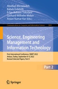 Cover: Science, Engineering Management and Information Technology - Springer