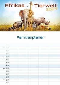Abbildung von: Afrikas Tierwelt - Der Tierkalender - 2024 - Kalender DIN A3 (Familien-/Terminplaner) - GP-Fever.de