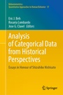 Cover: Analysis of Categorical Data from Historical Perspectives - Springer