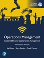 Cover: Operations Management: Sustainability and Supply Chain Management, Global Edition - Pearson Education Limited