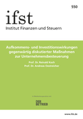 Cover: ifst-Schrift 550 - Finanzen u. Steuern