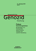 Cover: Zeitschrift f&uuml;r Genozidforschung 21. Jahrgang 2023, Heft 2 - Velbr&uuml;ck