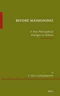 Cover: Before Maimonides - Brill