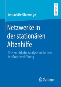 Abbildung von: Netzwerke in der stationären Altenhilfe - Springer