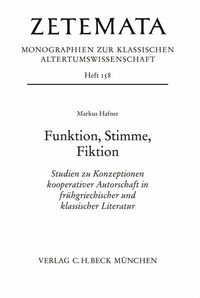 Abbildung von: Funktion, Stimme, Fiktion - C.H.BECK
