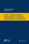 Cover: Trust, Treuunternehmen und besondere Verm&ouml;genswidmungen in Liechtenstein - Verlag &Ouml;sterreich