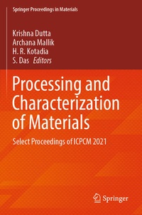 Enlarge image Cover: Processing and Characterization of Materials - Springer