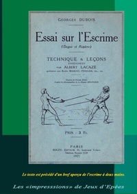 Abbildung von: Essai sur l'Escrime (Dague et Rapière) - Books on Demand