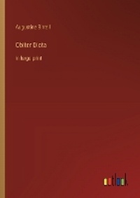Enlarge image Cover: Obiter Dicta - Outlook Verlag