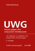Cover: UWG Gesetz gegen den unlauteren Wettbewerb - Manz